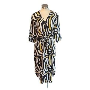 NWT Smash + Tess Womens Robe Duster Palermo Abstract Aires Black White Sz. S